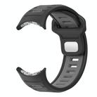 For Google Pixel Watch 3 45mm Two Color Reverse Buckle Silicone Watch Band(Black Gray) - 2