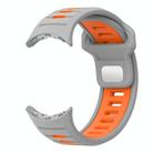 For Google Pixel Watch 3 45mm Two Color Reverse Buckle Silicone Watch Band(Gray Orange) - 2