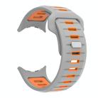 For Google Pixel Watch 3 45mm Two Color Reverse Buckle Silicone Watch Band(Gray Orange) - 3