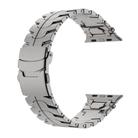 For Apple Watch 46mm / 49mm / 45mm / 44mm Stainless Steel Iron Man Safety Buckle Metal Watch Band(Titanium Color) - 2
