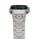 For Apple Watch 46mm / 49mm / 45mm / 44mm Stainless Steel Iron Man Safety Buckle Metal Watch Band(Titanium Color) - 3