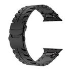 For Apple Watch 42mm / 41mm / 40mm / 38mm Stainless Steel Iron Man Safety Buckle Metal Watch Band(Black) - 2