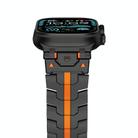 For Apple Watch 42mm / 41mm / 40mm / 38mm Stainless Steel Iron Man Safety Buckle Metal Watch Band(Black Orange) - 3