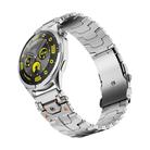 22mm Stainless Steel Safety Buckle Metal Watch Band(Silver) - 1