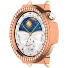 For Huawei Watch GT5 Pro 42mm Single Row Diamond Half Coverage PC Hollow Watch Protective Case(Rose Gold) - 2