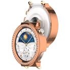 For Huawei Watch GT5 Pro 42mm Single Row Diamond Half Coverage PC Hollow Watch Protective Case(Rose Gold) - 3