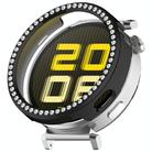 For Huawei Watch GT5 / GT4 41mm Single Row Diamond Half Coverage PC Hollow Watch Protective Case(Black) - 1