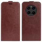For Honor Magic7 Pro R64 Texture Single Vertical Flip Leather Phone Case(Brown) - 1