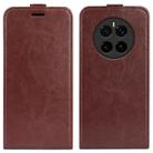 For Honor Magic7 5G R64 Texture Single Vertical Flip Leather Phone Case(Brown) - 1