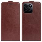 For Honor 200 Smart R64 Texture Single Vertical Flip Leather Phone Case(Brown) - 1