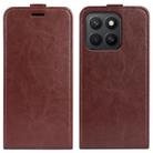 For Honor X8c 4G R64 Texture Single Vertical Flip Leather Phone Case(Brown) - 1