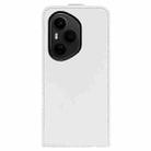For Honor 400 Pro Global 160.8mm R64 Texture Single Vertical Flip Leather Phone Case(White) - 3