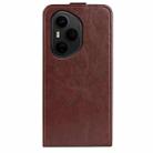 For Honor 400 Pro Global 160.8mm R64 Texture Single Vertical Flip Leather Phone Case(Brown) - 3