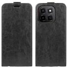 For Honor X6c R64 Texture Single Vertical Flip Leather Phone Case(Black) - 1