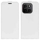 For Honor X6c R64 Texture Single Vertical Flip Leather Phone Case(White) - 1