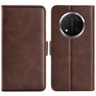 For Honor X9c Dual-side Magnetic Buckle Horizontal Flip Leather Phone Case(Brown) - 1