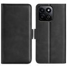 For Honor 200 Smart Dual-side Magnetic Buckle Horizontal Flip Leather Phone Case(Black) - 1