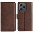 For Honor 400 Lite Global Dual-side Magnetic Buckle Horizontal Flip Leather Phone Case(Brown) - 1