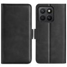 For Honor X8c 4G Dual-side Magnetic Buckle Horizontal Flip Leather Phone Case(Black) - 1