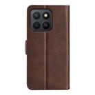 For Honor X8c 4G Dual-side Magnetic Buckle Horizontal Flip Leather Phone Case(Brown) - 3