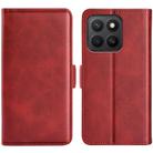 For Honor X8c 4G Dual-side Magnetic Buckle Horizontal Flip Leather Phone Case(Red) - 1