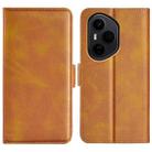 For Honor 400 Pro Global 160.8mm Dual-side Magnetic Buckle Horizontal Flip Leather Phone Case(Yellow) - 1