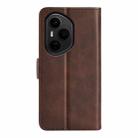 For Honor 400 Pro Global 160.8mm Dual-side Magnetic Buckle Horizontal Flip Leather Phone Case(Brown) - 3