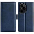 For Honor 400 Pro Global 160.8mm Dual-side Magnetic Buckle Horizontal Flip Leather Phone Case(Dark Blue) - 1