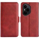 For Honor 400 Pro Global 160.8mm Dual-side Magnetic Buckle Horizontal Flip Leather Phone Case(Red) - 1