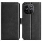 For Honor X6c Dual-side Magnetic Buckle Horizontal Flip Leather Phone Case(Black) - 1