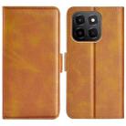 For Honor X6c Dual-side Magnetic Buckle Horizontal Flip Leather Phone Case(Yellow) - 1