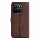 For Honor X6c Dual-side Magnetic Buckle Horizontal Flip Leather Phone Case(Brown) - 3