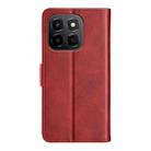 For Honor X6c Dual-side Magnetic Buckle Horizontal Flip Leather Phone Case(Red) - 3