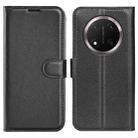 For Honor X9c Litchi Texture Horizontal Flip Leather Phone Case with Holder(Black) - 1