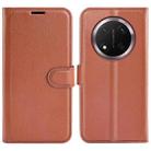 For Honor X9c Litchi Texture Horizontal Flip Leather Phone Case with Holder(Brown) - 1