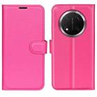 For Honor X9c Litchi Texture Horizontal Flip Leather Phone Case with Holder(Rose Red) - 1