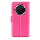 For Honor X9c Litchi Texture Horizontal Flip Leather Phone Case with Holder(Rose Red) - 3