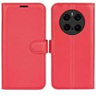 For Honor Magic7 Pro Litchi Texture Horizontal Flip Leather Phone Case with Holder(Red) - 1