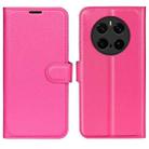 For Honor Magic7 Pro Litchi Texture Horizontal Flip Leather Phone Case with Holder(Rose Red) - 1