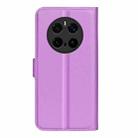 For Honor Magic7 Pro Litchi Texture Horizontal Flip Leather Phone Case with Holder(Purple) - 3