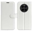 For Honor Magic7 5G Litchi Texture Horizontal Flip Leather Phone Case with Holder(White) - 1