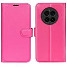 For Honor Magic7 5G Litchi Texture Horizontal Flip Leather Phone Case with Holder(Rose Red) - 1