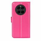 For Honor Magic7 5G Litchi Texture Horizontal Flip Leather Phone Case with Holder(Rose Red) - 3