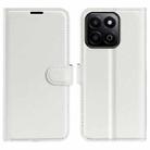 For Honor 200 Smart Litchi Texture Horizontal Flip Leather Phone Case with Holder(White) - 1