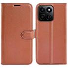 For Honor 200 Smart Litchi Texture Horizontal Flip Leather Phone Case with Holder(Brown) - 1