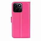 For Honor 200 Smart Litchi Texture Horizontal Flip Leather Phone Case with Holder(Rose Red) - 3