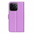 For Honor 200 Smart Litchi Texture Horizontal Flip Leather Phone Case with Holder(Purple) - 3
