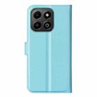 For Honor X6b Litchi Texture Horizontal Flip Leather Phone Case with Holder(Blue) - 3