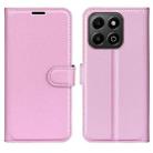 For Honor X6b Litchi Texture Horizontal Flip Leather Phone Case with Holder(Pink) - 1