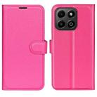 For Honor X6b Litchi Texture Horizontal Flip Leather Phone Case with Holder(Rose Red) - 1